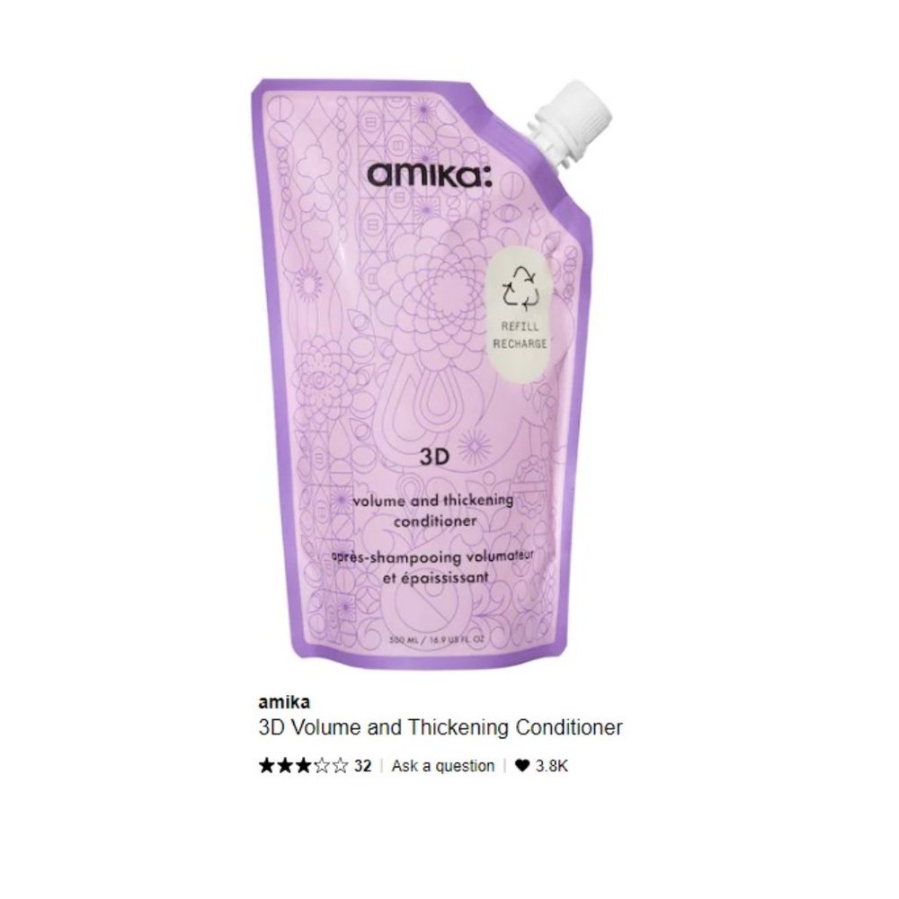 Amika 3D Volume and Thickening Conditioner 16.9 Oz